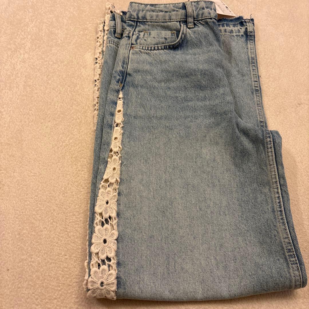 WIDE LEG ハイウエスト コンビ クローシェ