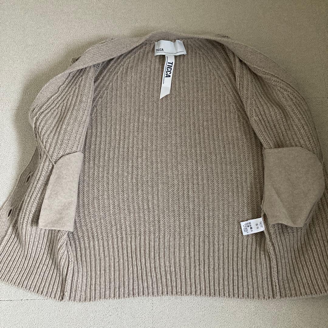 美品TICCA ティッカ★ウールカーディガン★ゆったり★ベージュ