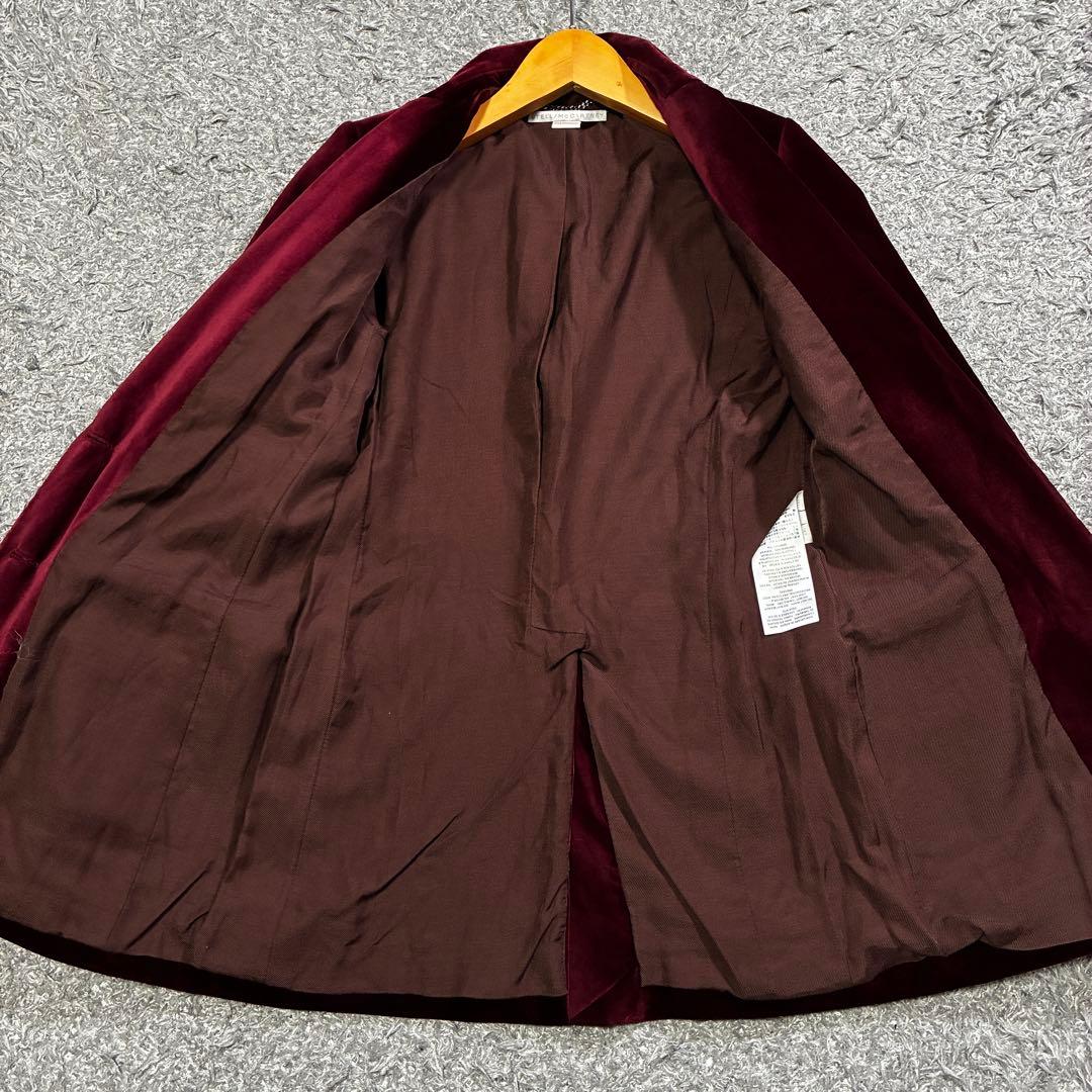 【美品】ステラマッカートニー ベルベットジャケット 38 ワインレッド ベロア