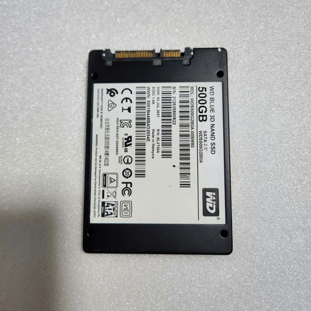 WD Blue 500GB SSD SATA 2.5 正常品 98%