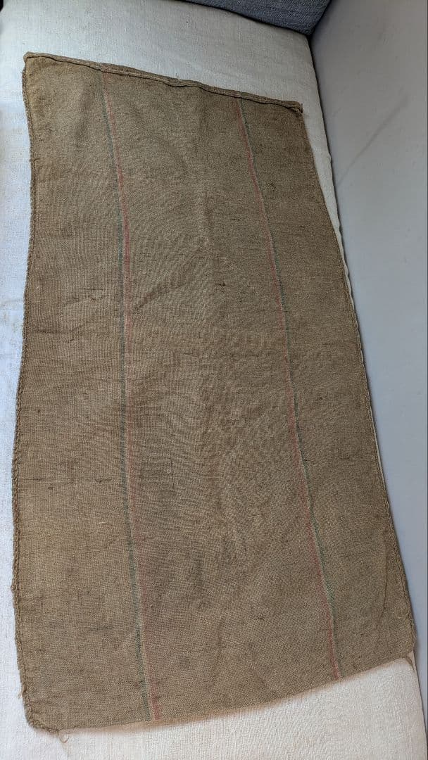 100年物 フランスアンティーク 穀物袋 麻袋 古布ジュート 洗濯済 b.
