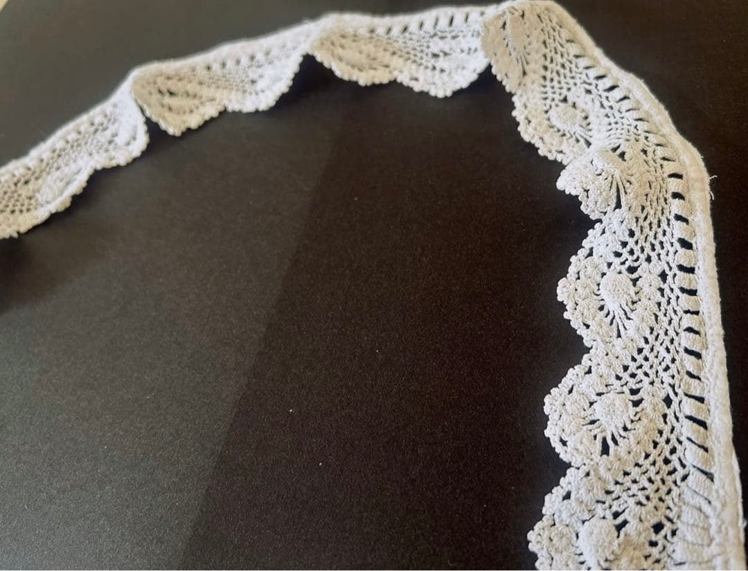 素敵！フランス　アンティーク　レース　刺繍　ノルマンディテーブルセンター　おまけ
