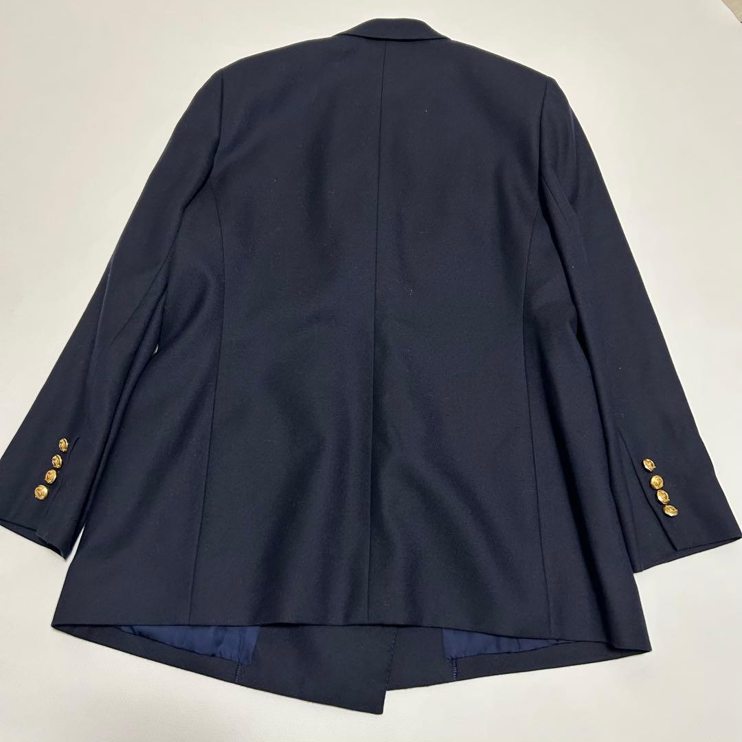 ✨希少 バーバリー ダブルブレスト ネイビー カシミヤ混 テーラードジャケット