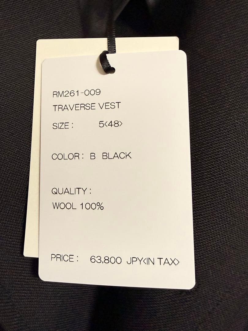 【新品未使用】26SS TRAVERSE VEST / BLACK 5