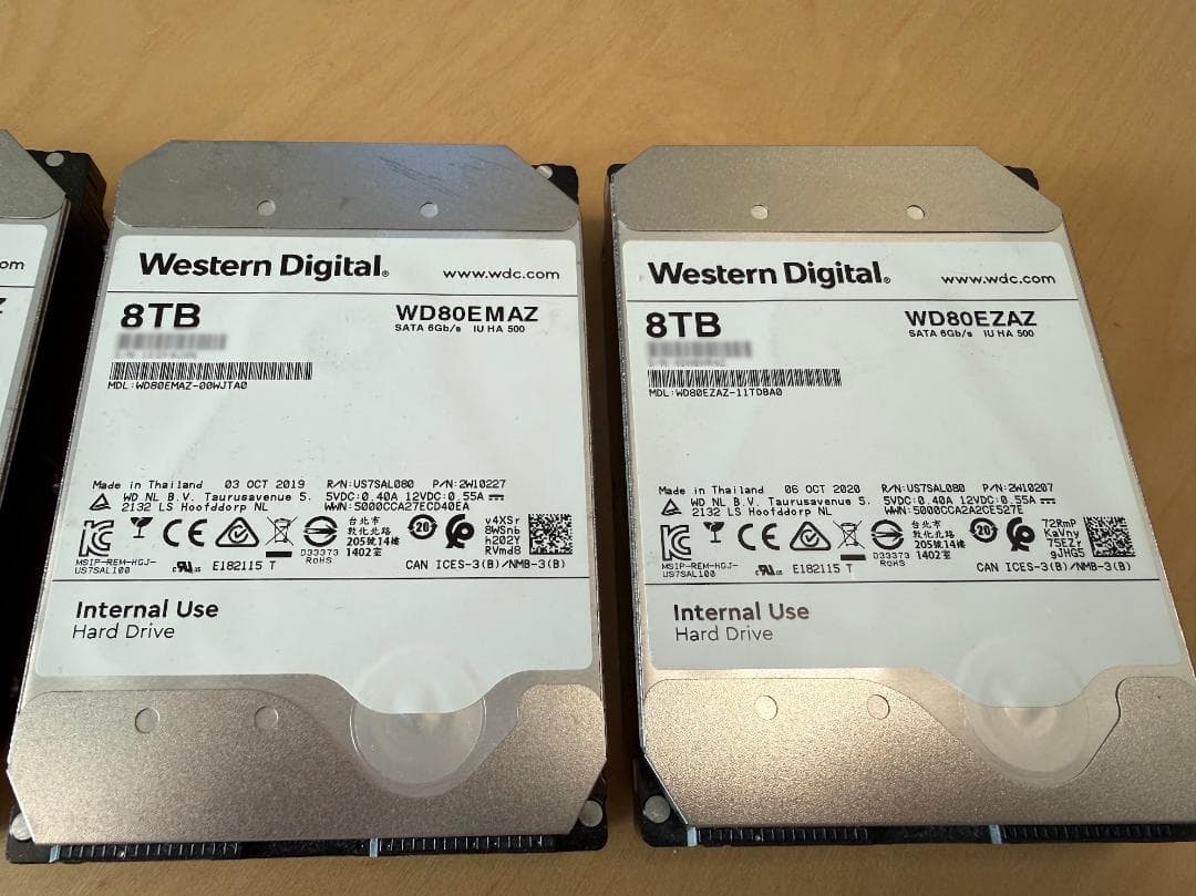 複数12TBx2／8TBx2／WD Elements Desktop／計40TB