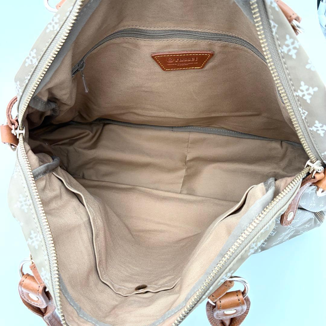 【極美品】russet ボストンバッグ ショルダー 2way ナイロン ベージュ