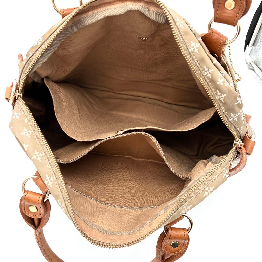 【極美品】russet ボストンバッグ ショルダー 2way ナイロン ベージュ