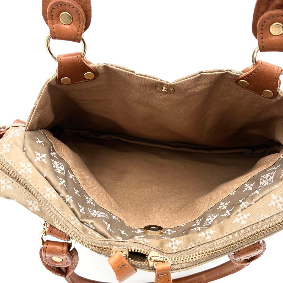 【極美品】russet ボストンバッグ ショルダー 2way ナイロン ベージュ