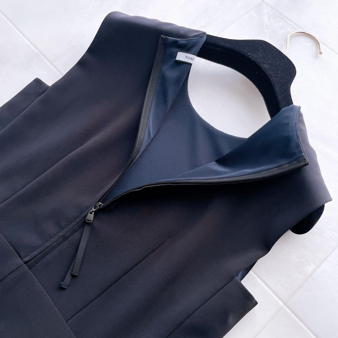 美品✨フォクシー ワンピース Sheer Doll サイドプリーツ 38