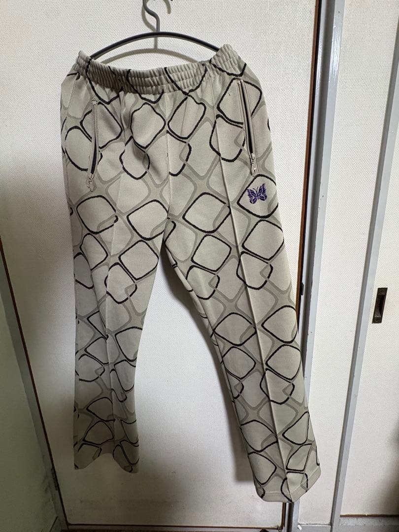 Needles JACQUARD ベージュ トラックパンツ