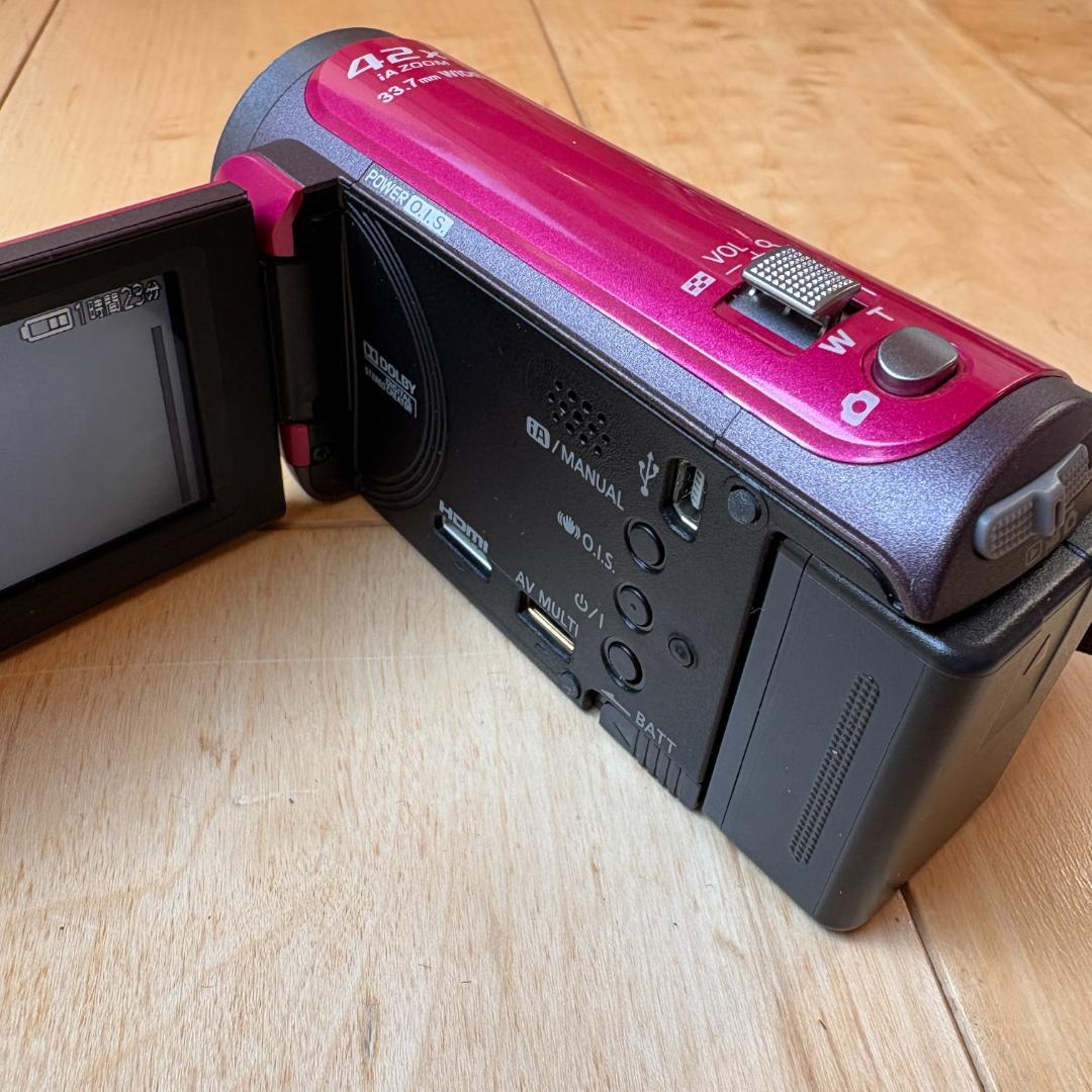☆フルHD画質☆　Panasonic HDC-TM45 レッド 42倍ズーム