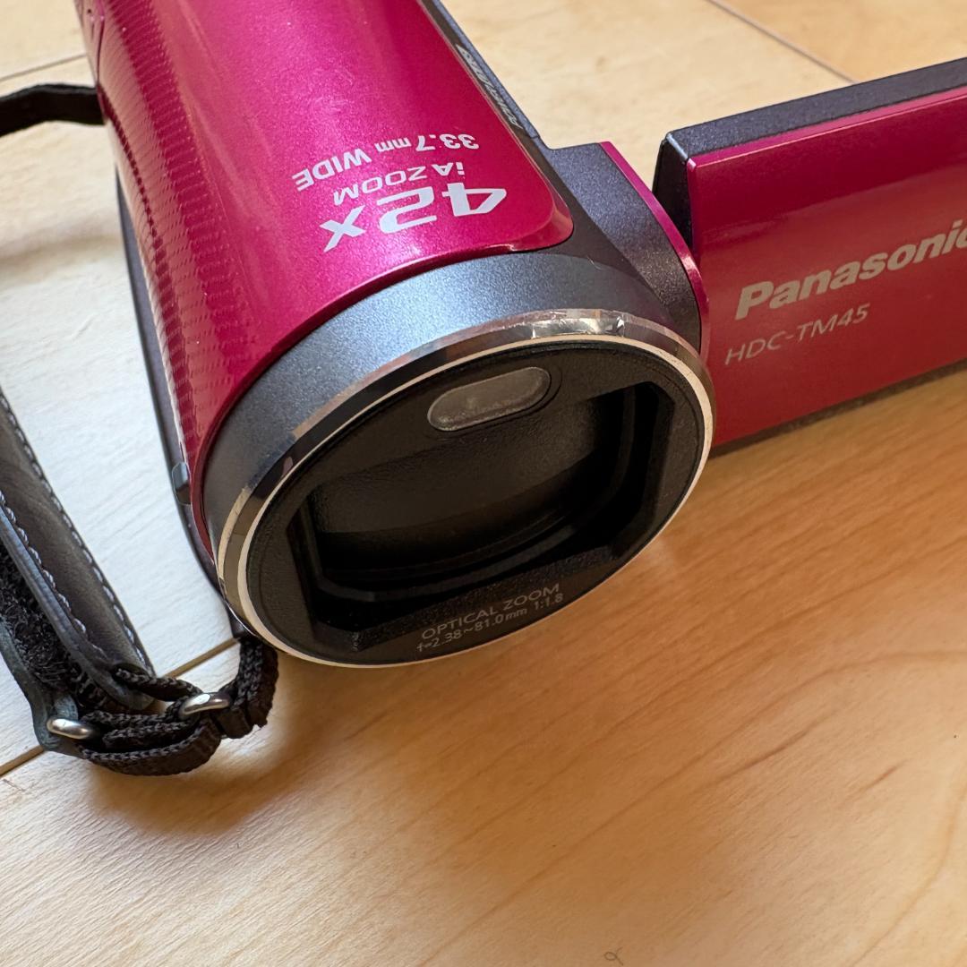 ☆フルHD画質☆　Panasonic HDC-TM45 レッド 42倍ズーム