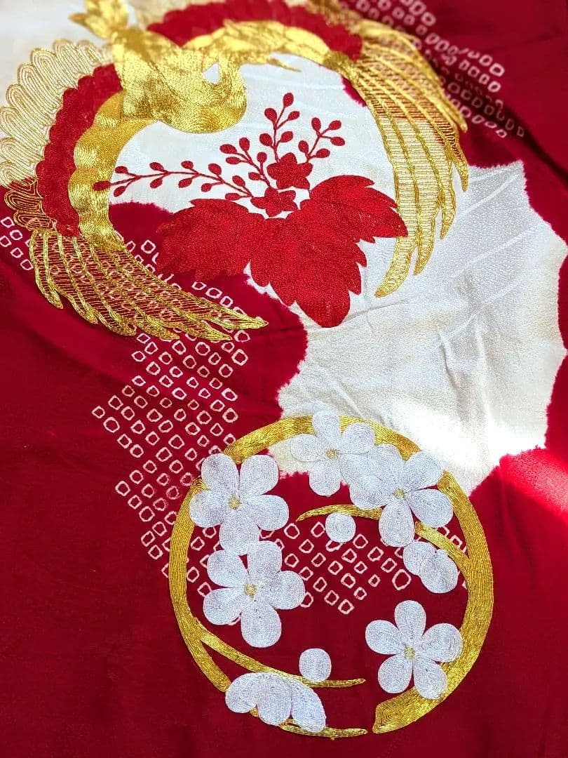 S*S様 お宮参り、七五三着物4点セット　女の子3歳　絹　刺繍　アンティーク　昭