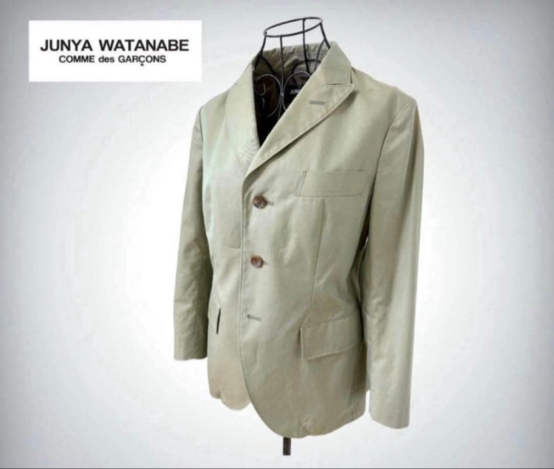 【JUNYA WATANABE】コムデギャルソン　テーラードジャケット　カーキS