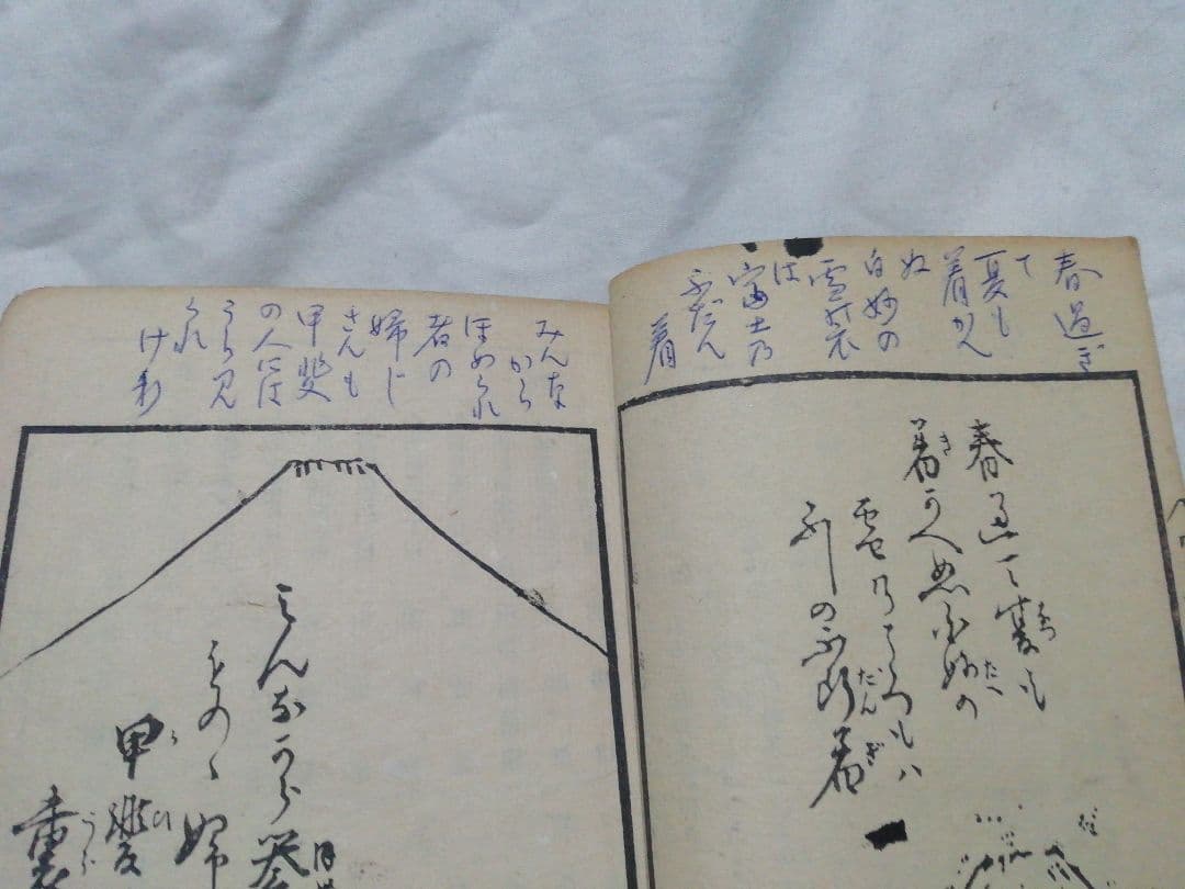 ♪古書 和書　狂歌 富士百景画譜　明治二十三年再版 万延元年初版