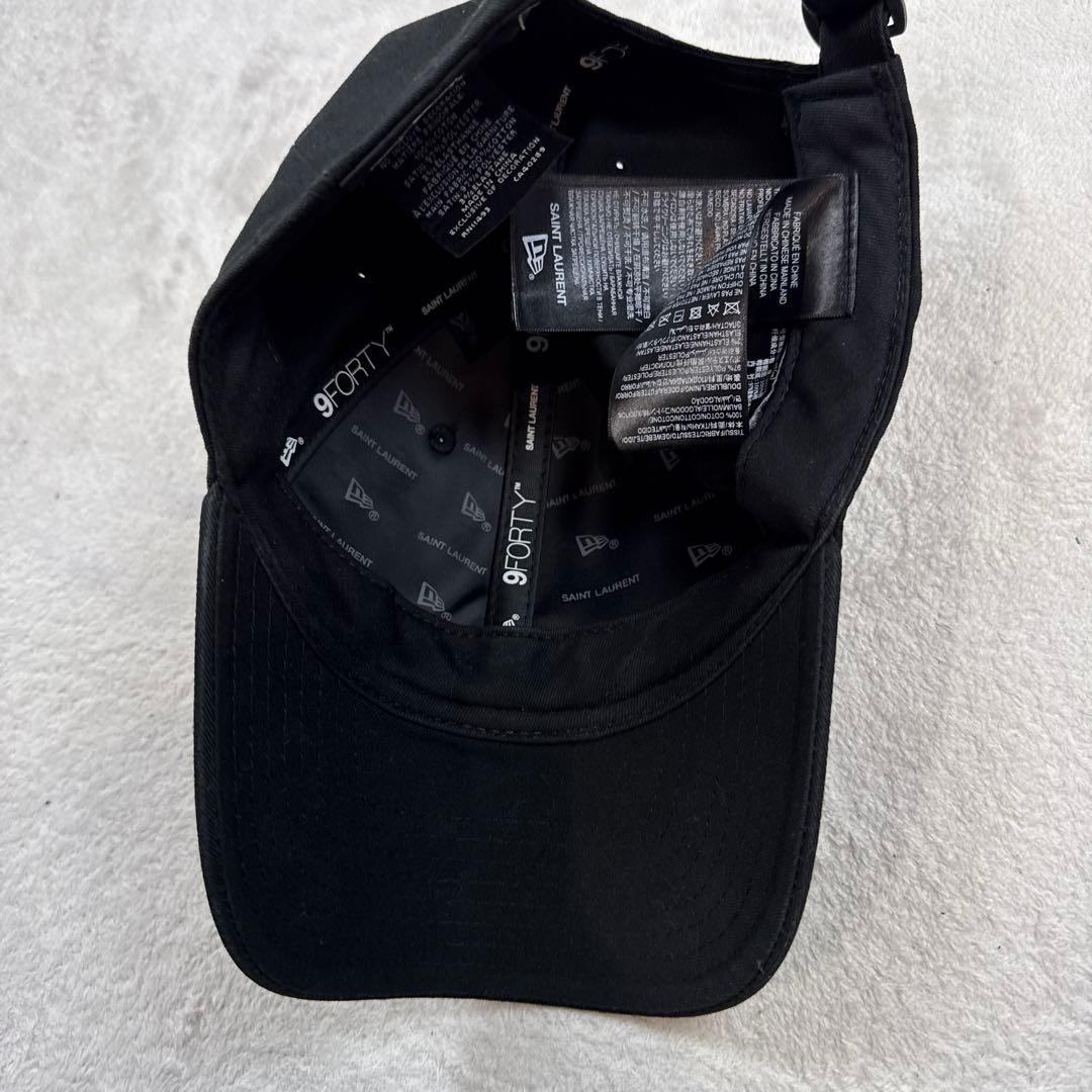 YSLサンローラン×ニューエラ　キャップ　ブラック　9FORTY 美品