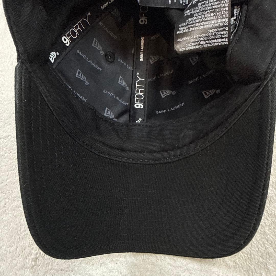 YSLサンローラン×ニューエラ　キャップ　ブラック　9FORTY 美品