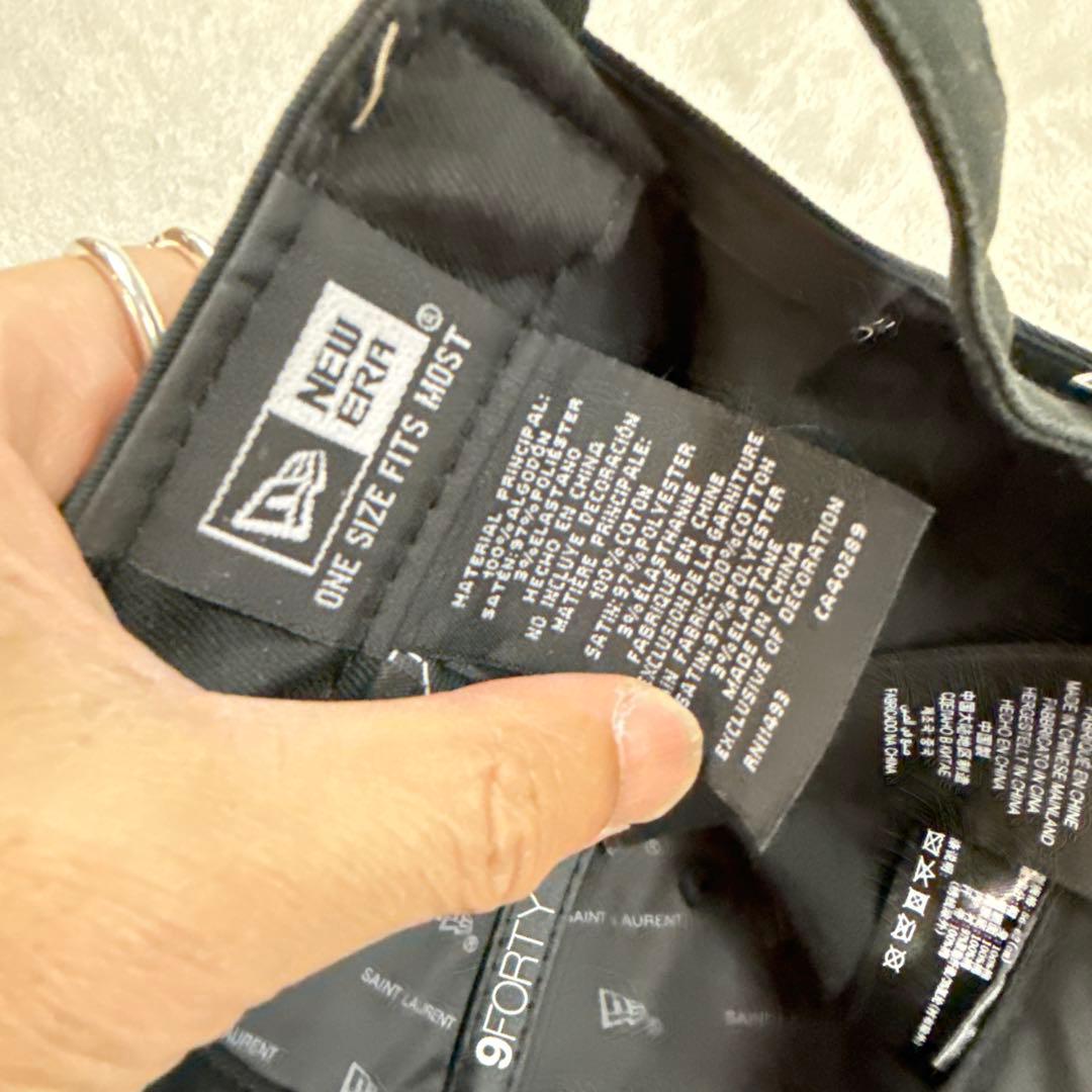 YSLサンローラン×ニューエラ　キャップ　ブラック　9FORTY 美品