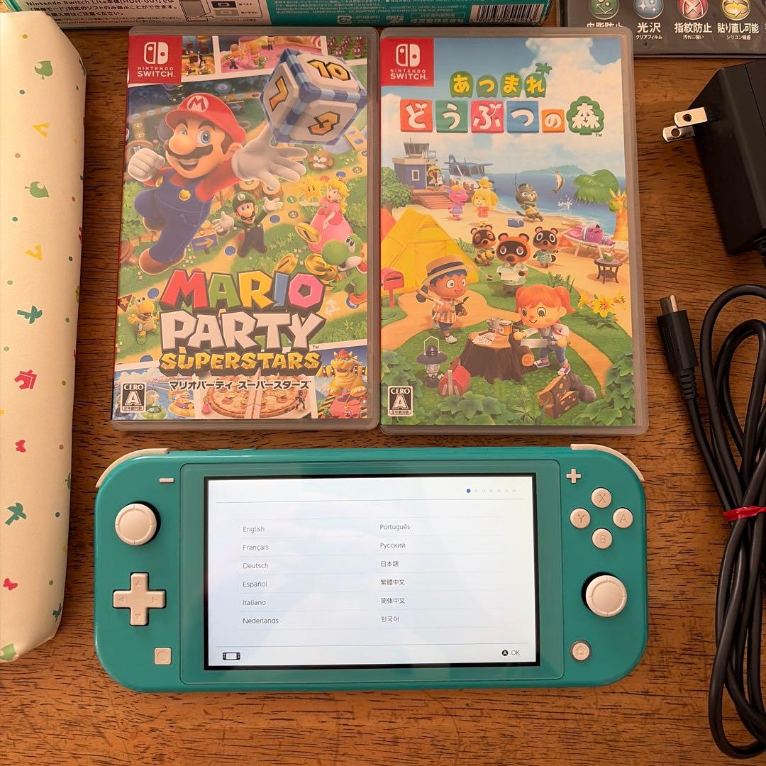 Nintendo Switch Lite ターコイズ 本体 どうぶつの森 セット
