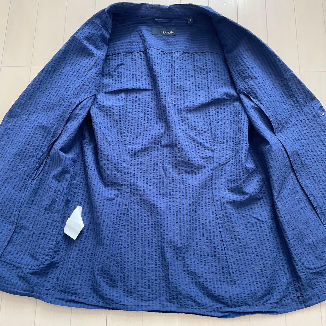 専用　【美品 ブートニエール シアサッカー】 LARDINI テーラードジャケッ