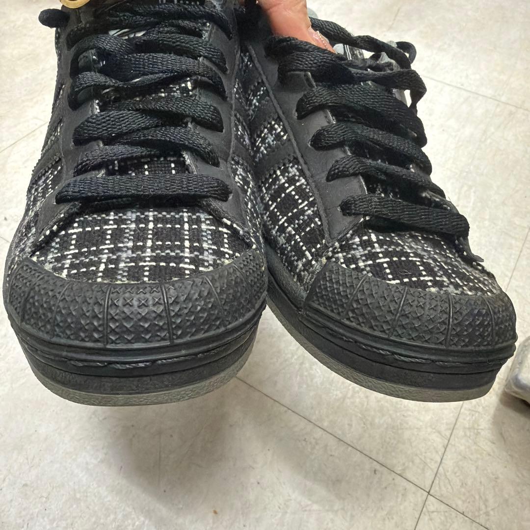adidas Superstar チェック柄スニーカー 比較的きれいです