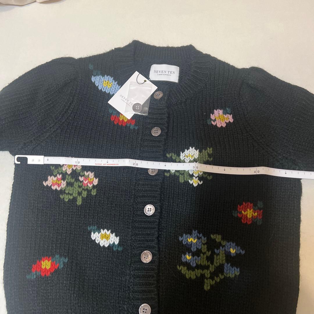 花柄刺繍 カーディガン