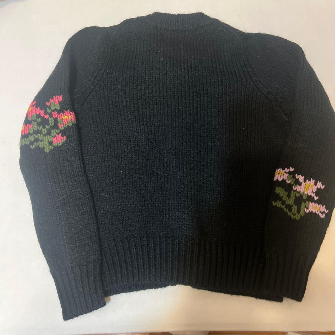 花柄刺繍 カーディガン
