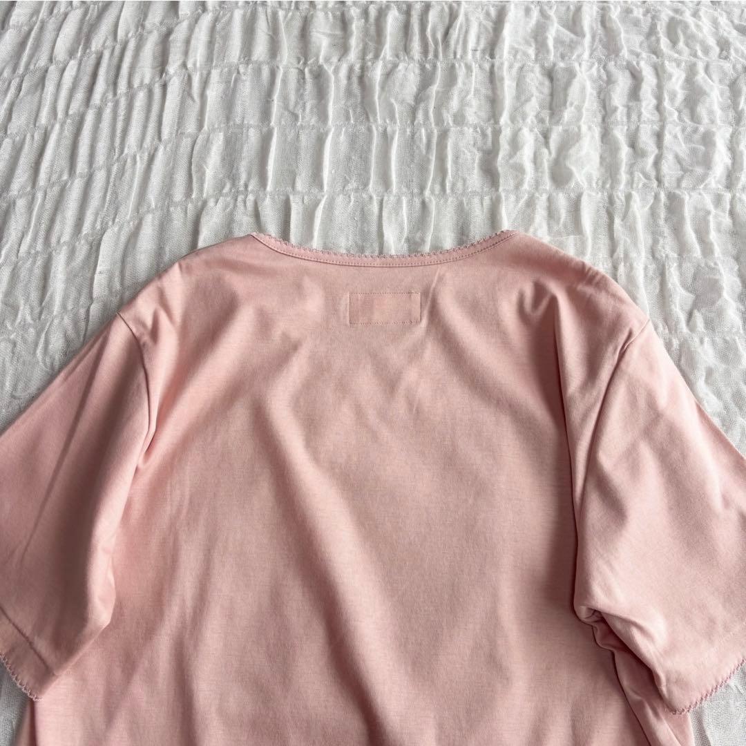 【新品未使用】 ピンクハウス 刺繍ロゴレースTシャツ 近年モデル プルオーバー