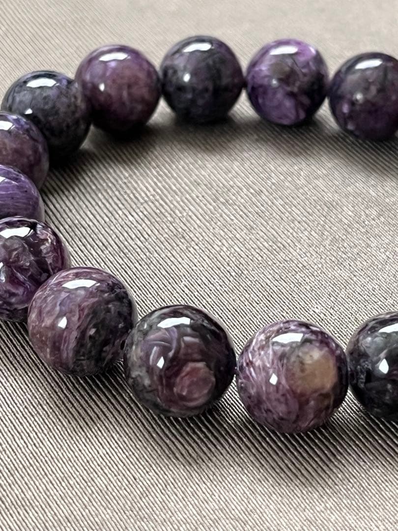 天然石ブレスレット☆品質良し！チャロアイト☆マーブル模様が美しい！