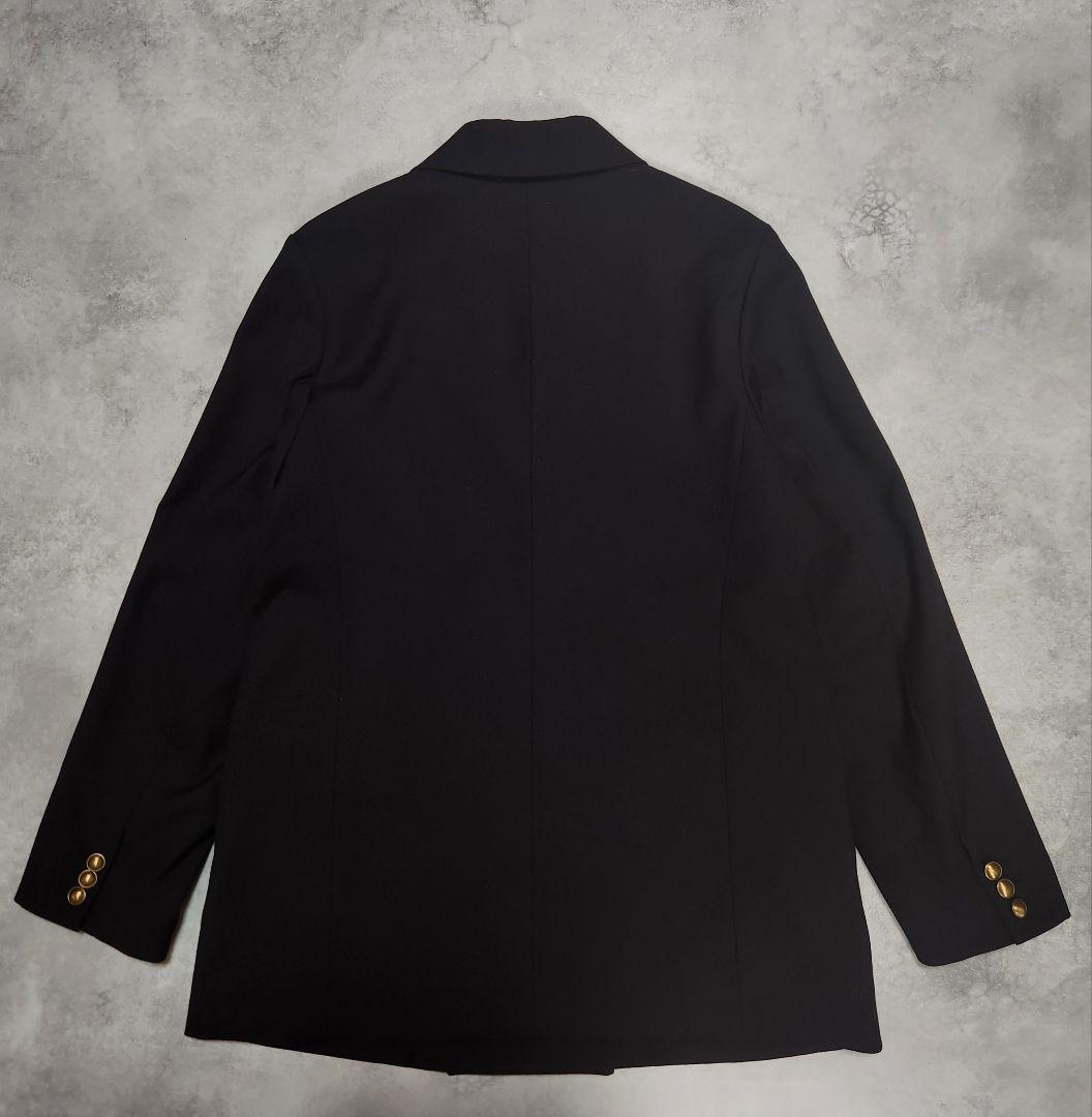 24SS MilaOwen 金釦ダブル ブレスト ロング ブレザー 紺ブレ