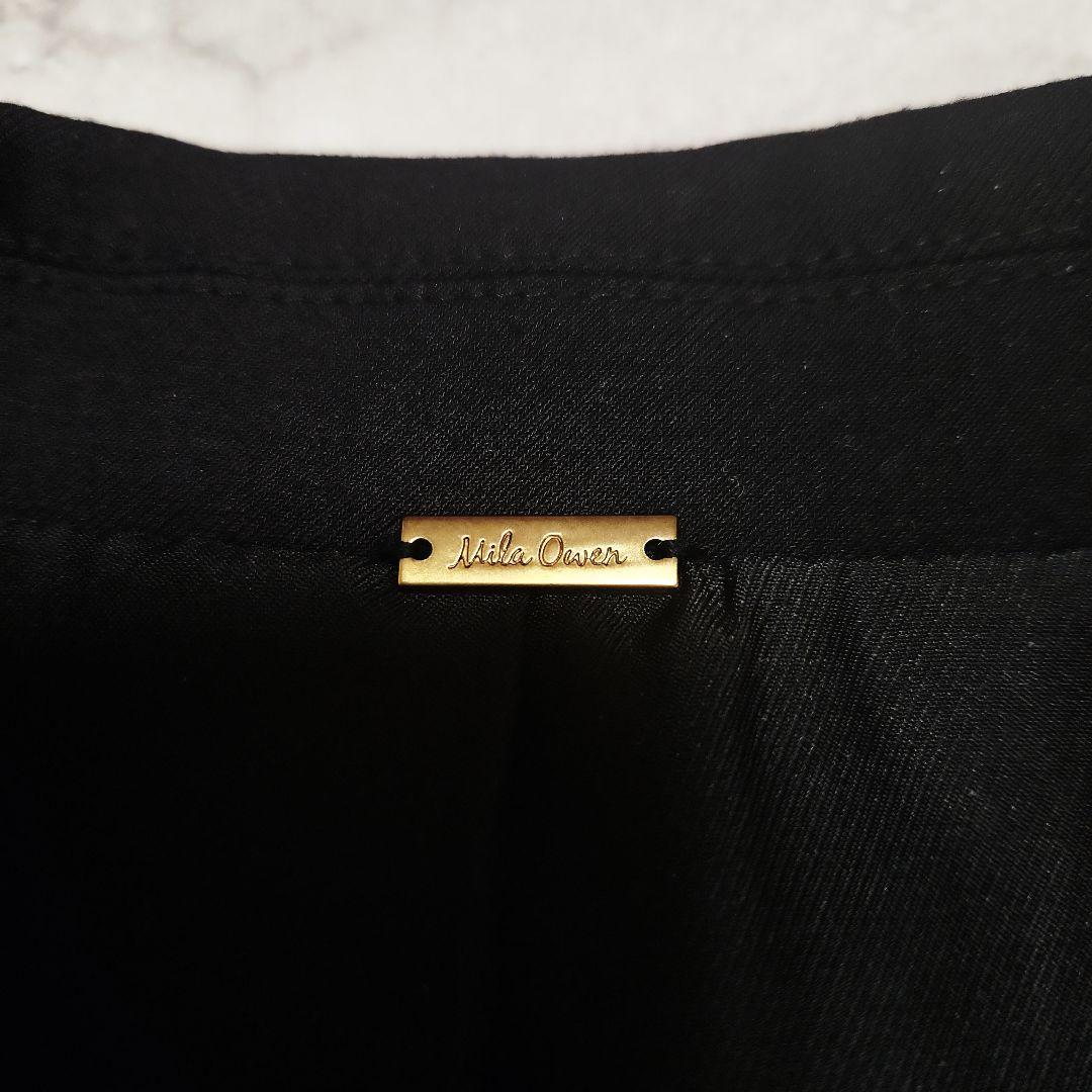 24SS MilaOwen 金釦ダブル ブレスト ロング ブレザー 紺ブレ