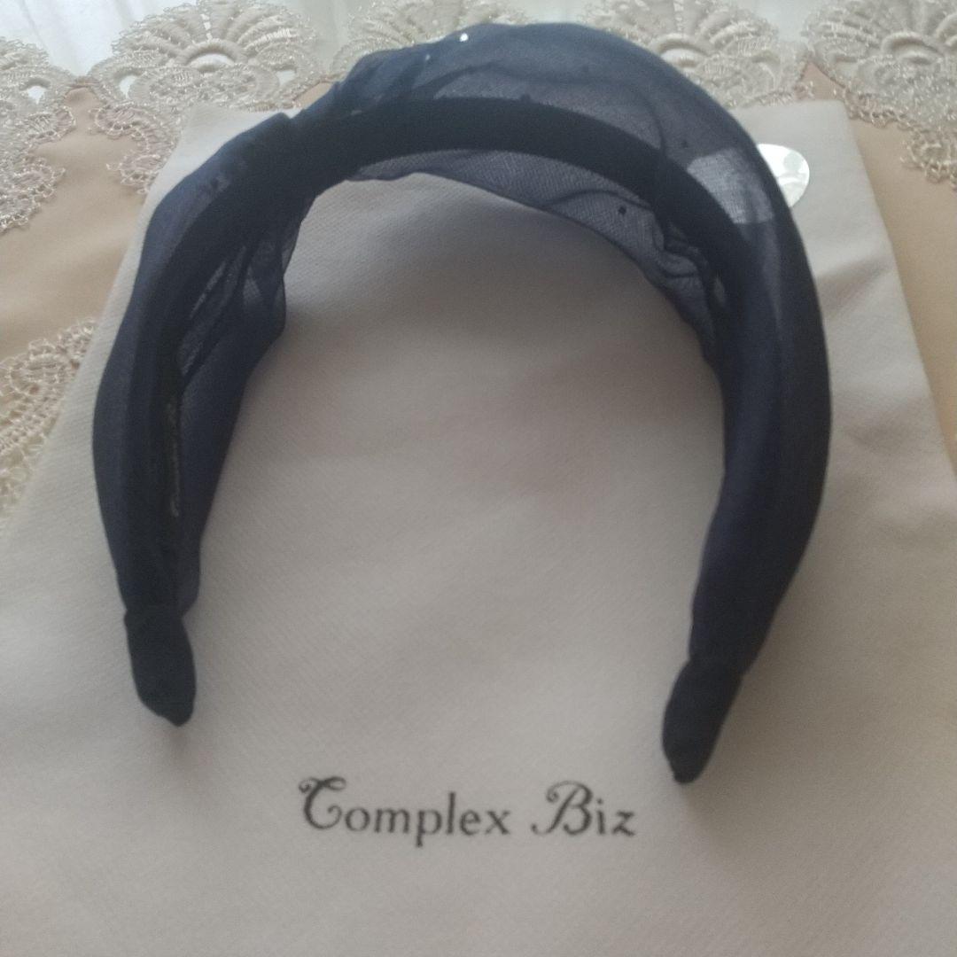 Complex Biz ネイビー カチューシャ ビジュー付き