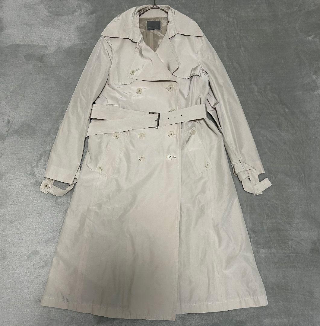 特価 美品✨️セオリーリュクス トレンチコート　42 ビッグカラー 大きいサイズ