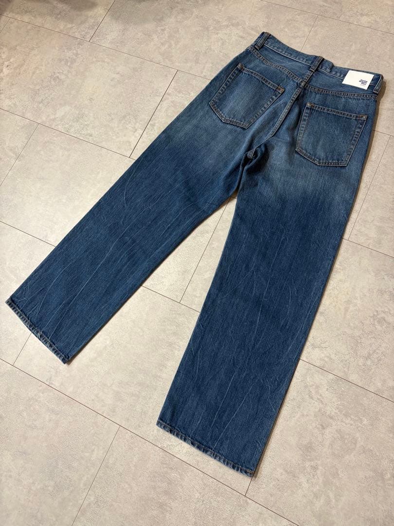 JOHNBULLジョンブル セルヴィッチデニム ワイドデニムパンツ ペイント加工