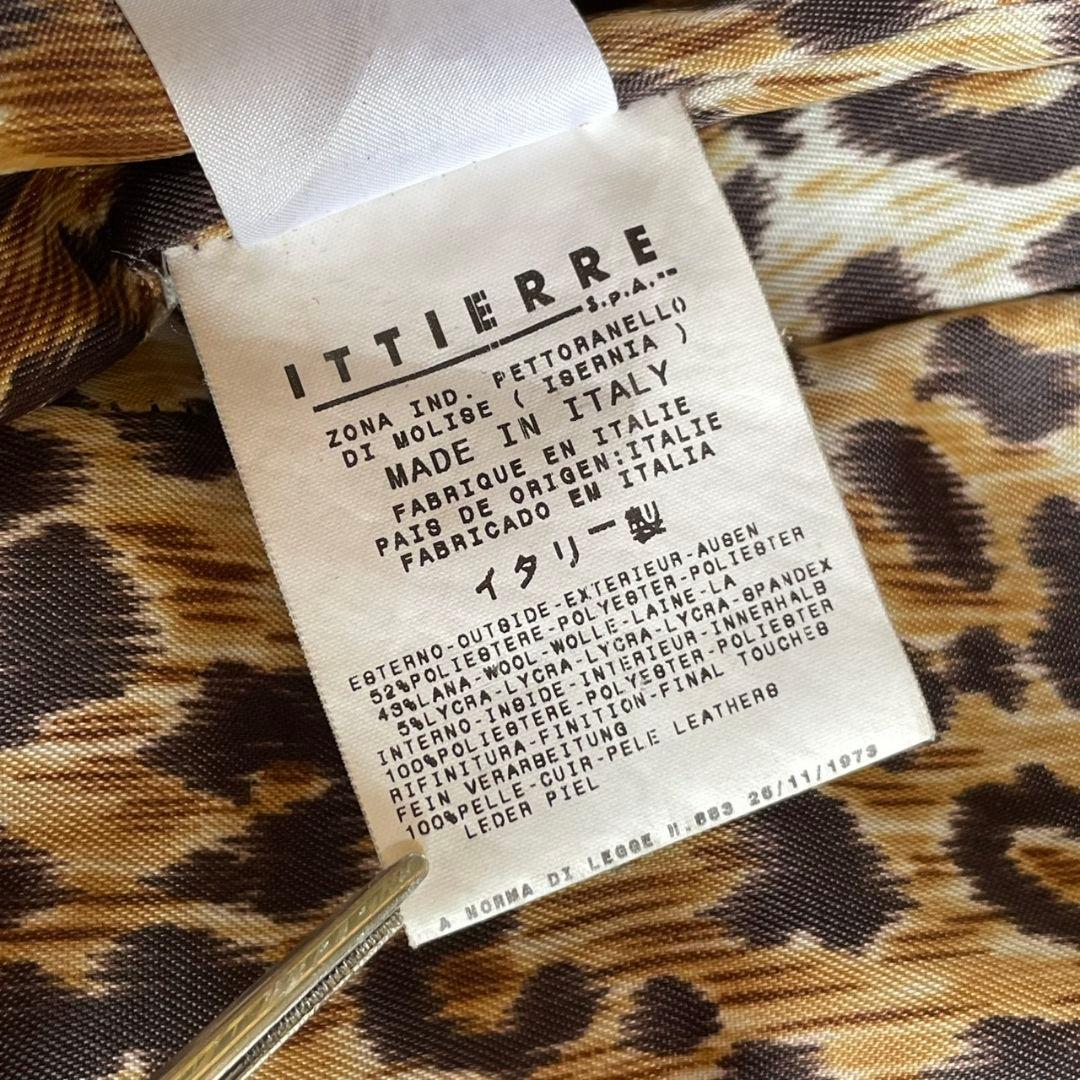 DOLCE&GABBANA ロングコート ブラック レオパード