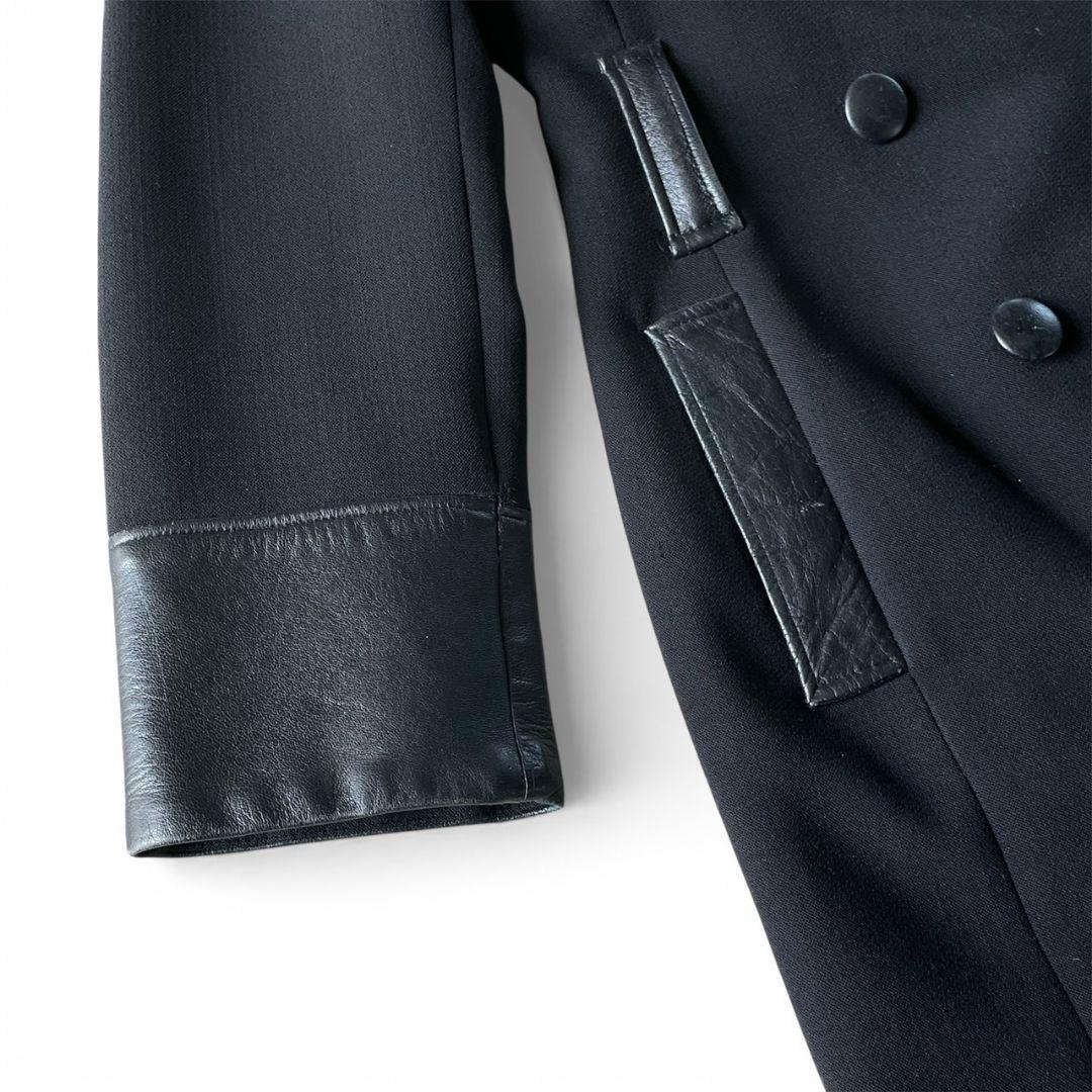 DOLCE&GABBANA ロングコート ブラック レオパード