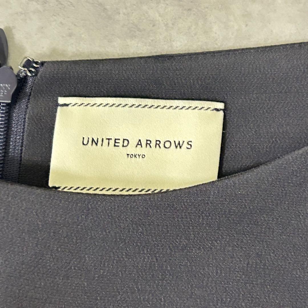 【UNITED ARROWS】上品シルエット 七分袖ワンピース 36 S〜M相当