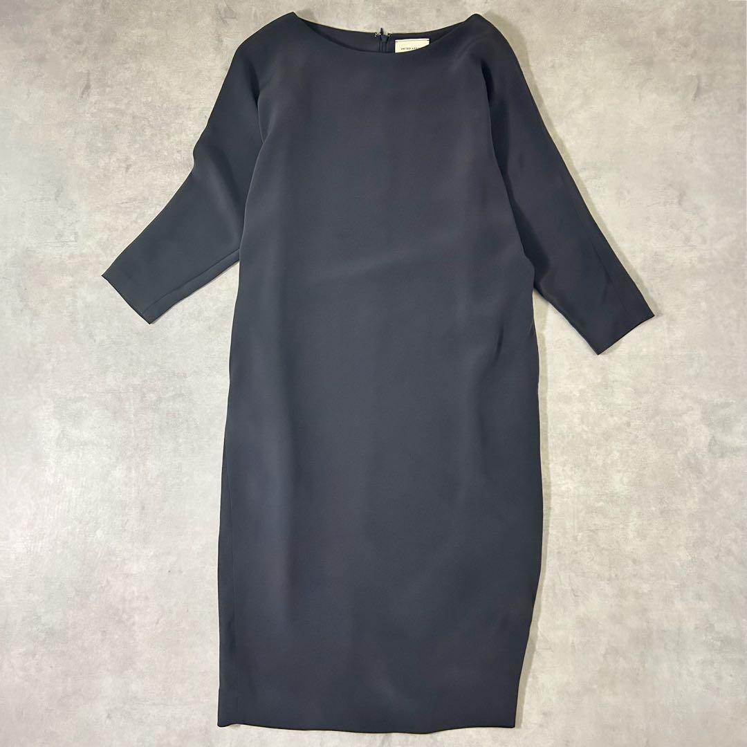 【UNITED ARROWS】上品シルエット 七分袖ワンピース 36 S〜M相当