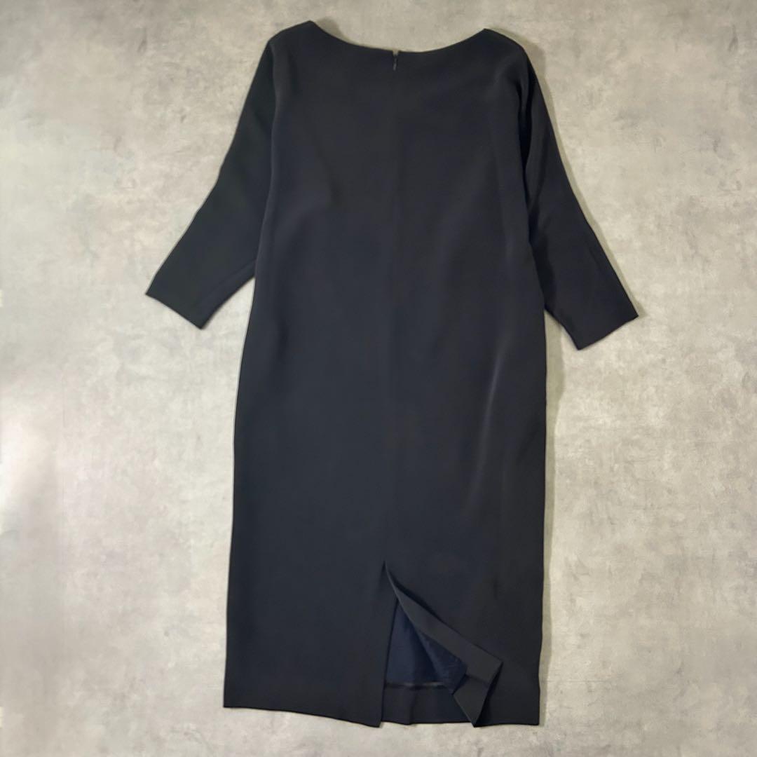 【UNITED ARROWS】上品シルエット 七分袖ワンピース 36 S〜M相当
