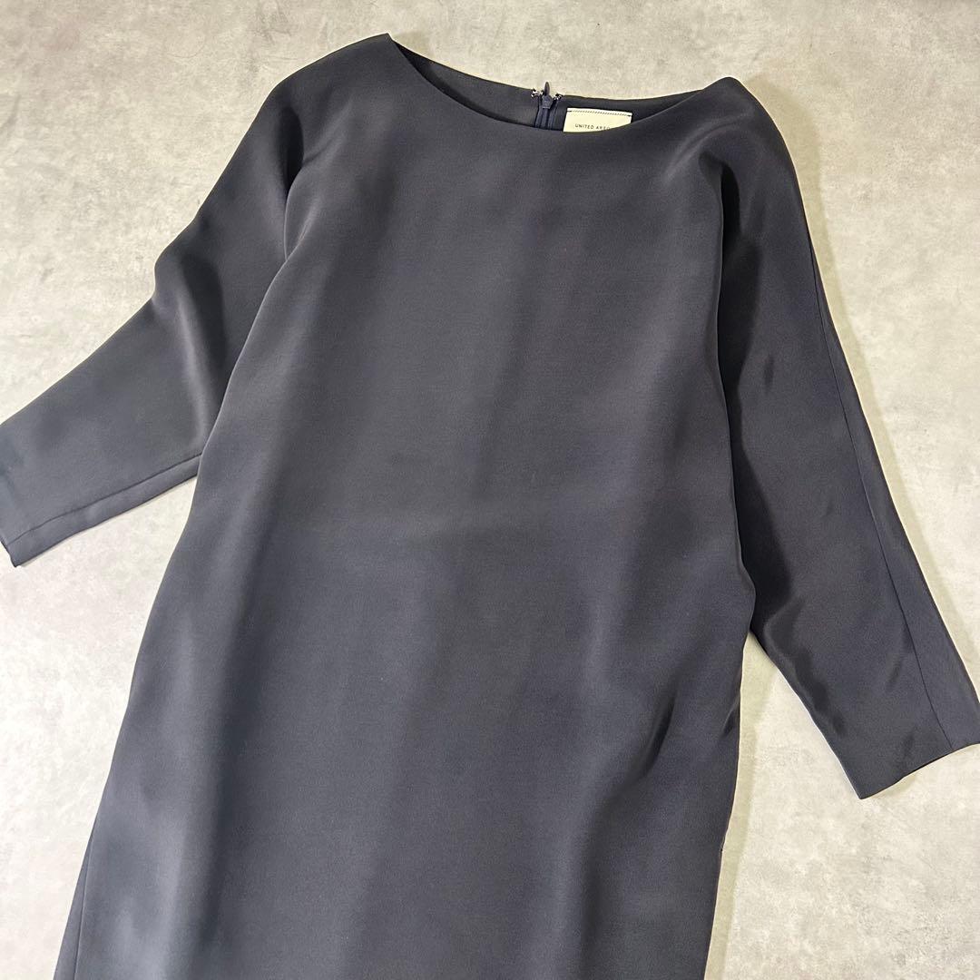 【UNITED ARROWS】上品シルエット 七分袖ワンピース 36 S〜M相当