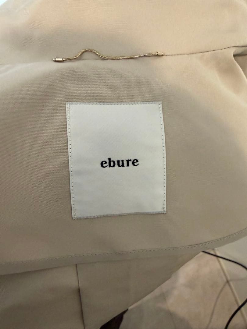 ebure マイクロタフタ ハーフコート ライトベージュ 38