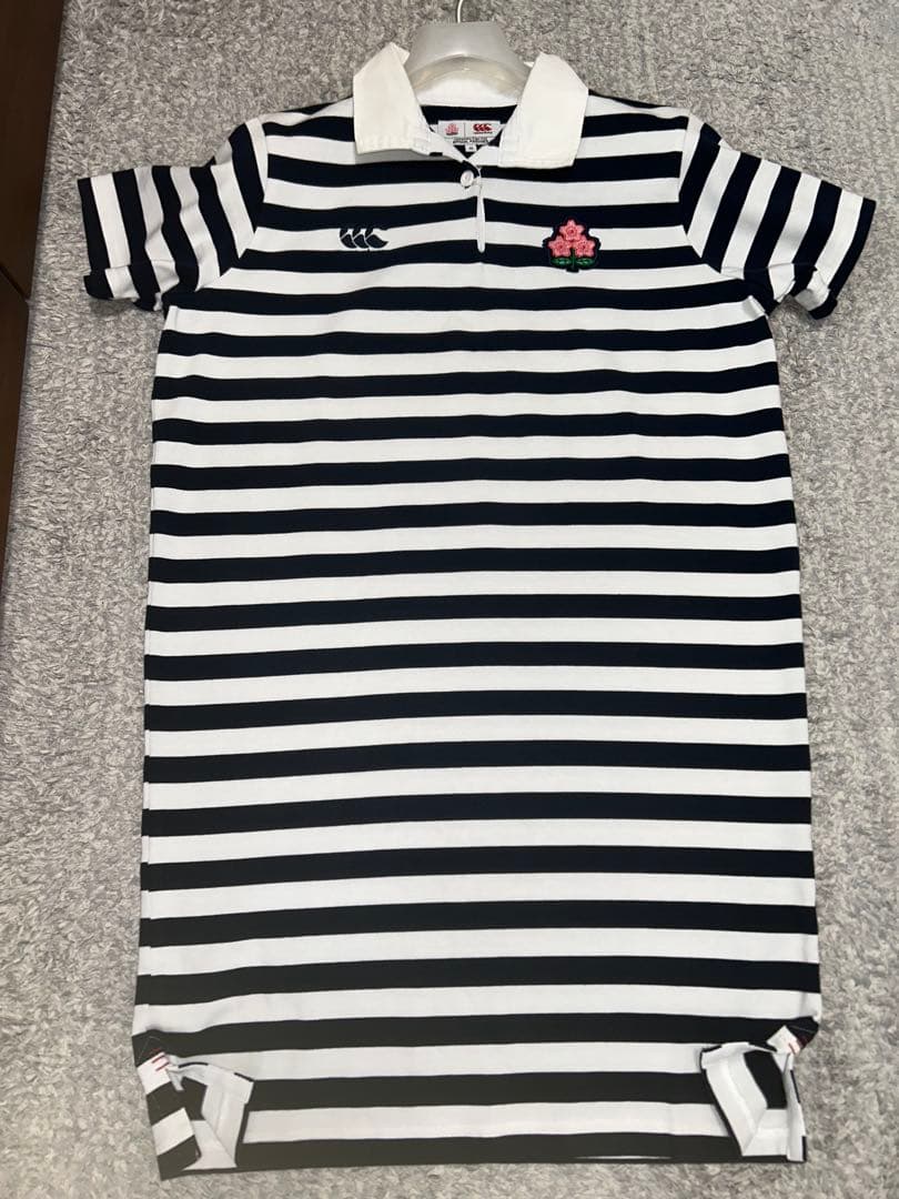 新品 カンタベリー ラグビー日本代表 ボーダーワンピースM Canterbury