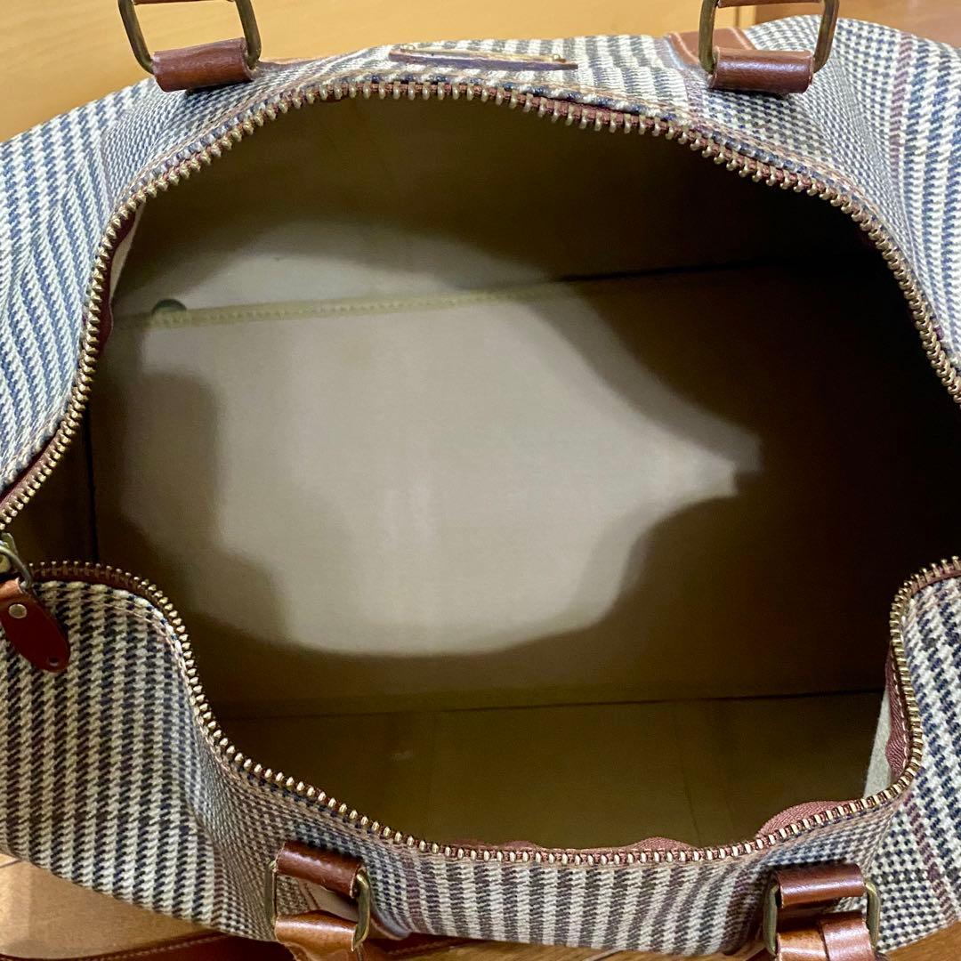【美品】POLO RALPH LAUREN 千鳥格子 ボストンバッグ 大容量