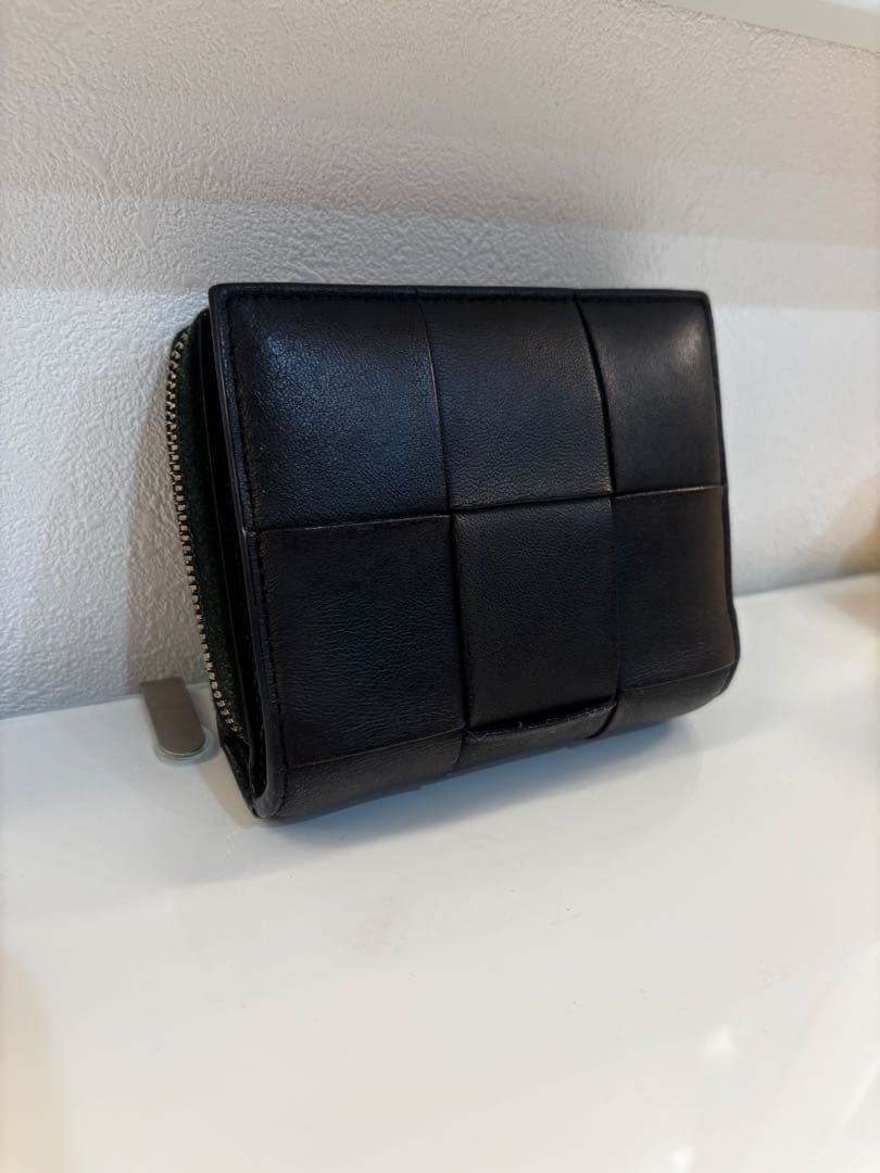 BOTTEGA VENETA ブラック 二つ折り 財布 カセット