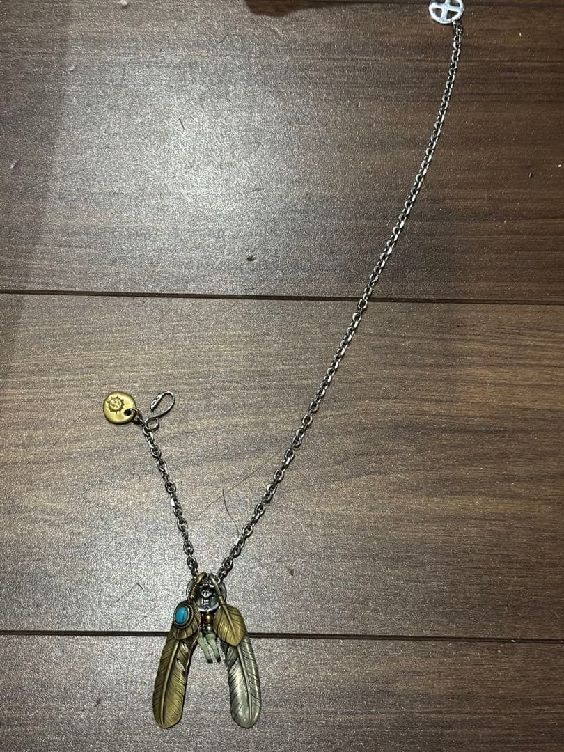 フェザーネックレス ターコイズ