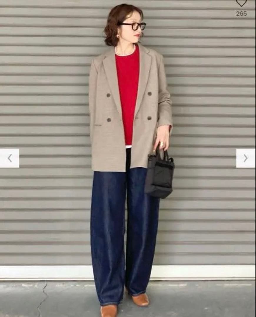 今季ユニクロ完売　ダブルジャケット ブラウン M