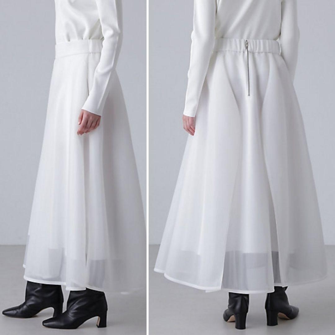 ななみ●美品アドーアADOREシアーメッシュラッセルスカート52800円