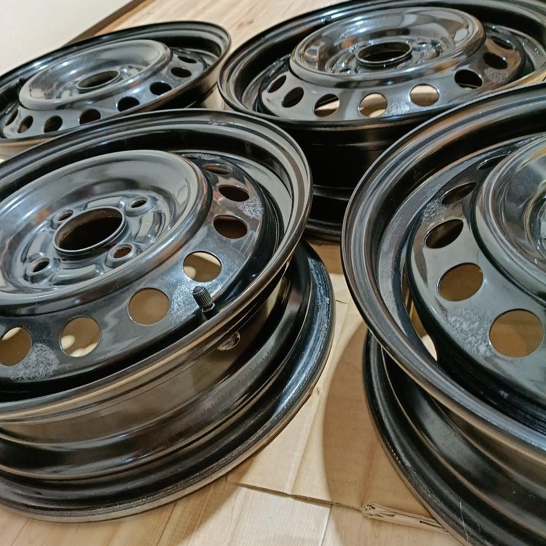14インチ ハブ径59mm スチールホイール 黒鉄チン 14×4.5J
