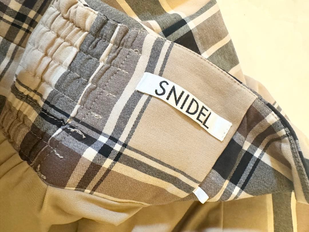 SNIDEL スナイデル ハイウエストタイトヘムフレアチェックスカート 0サイズ