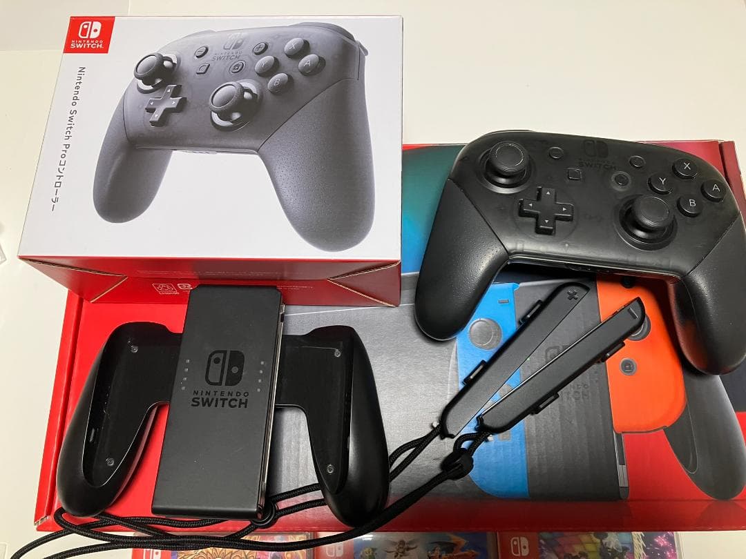 Nintendo Switch 本体 Proコントローラー ソフト3本付き